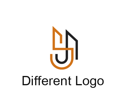 blocky letter S, J and A construction logo