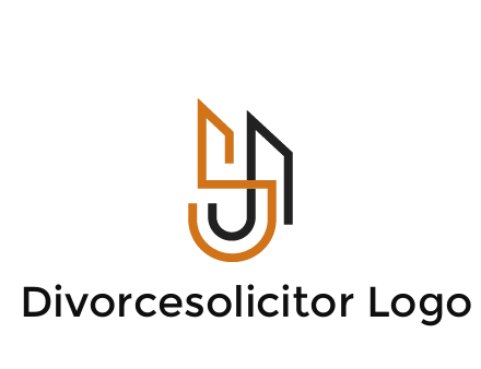 blocky letter S, J and A construction logo