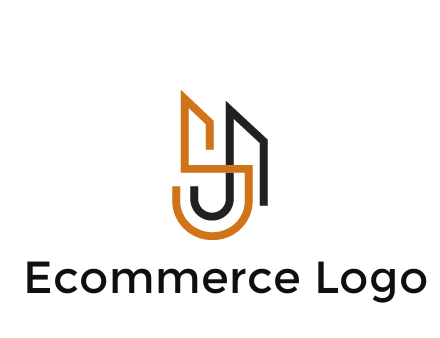 blocky letter S, J and A construction logo