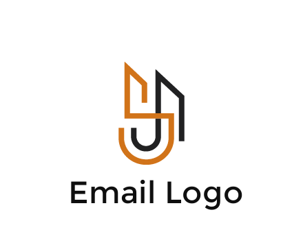 blocky letter S, J and A construction logo