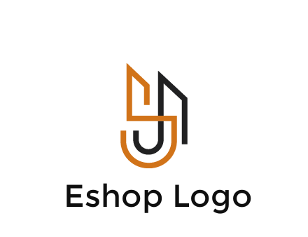 blocky letter S, J and A construction logo