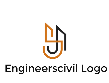 blocky letter S, J and A construction logo