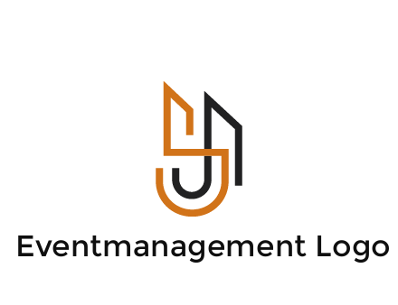 blocky letter S, J and A construction logo