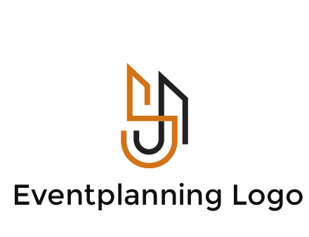 blocky letter S, J and A construction logo