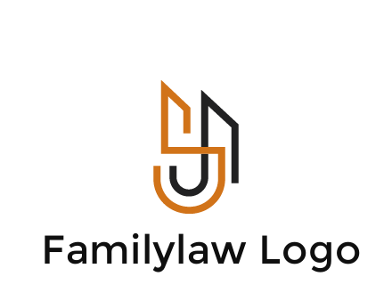 blocky letter S, J and A construction logo