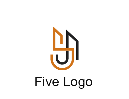 blocky letter S, J and A construction logo