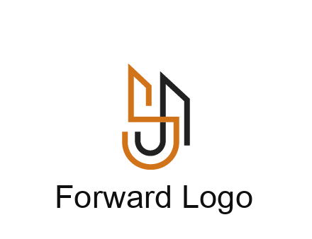 blocky letter S, J and A construction logo