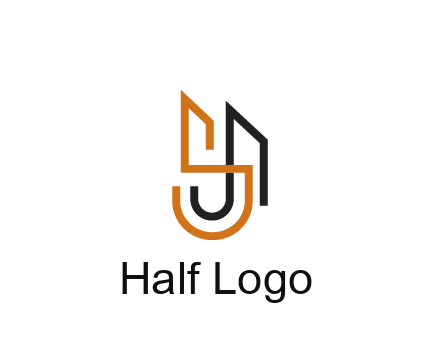 blocky letter S, J and A construction logo