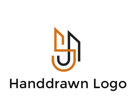 blocky letter S, J and A construction logo
