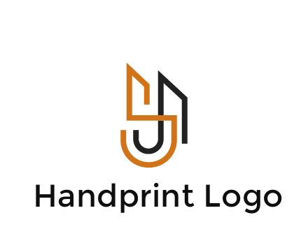 blocky letter S, J and A construction logo