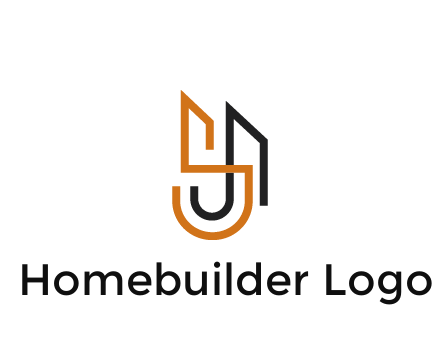 blocky letter S, J and A construction logo