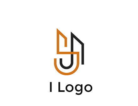 blocky letter S, J and A construction logo