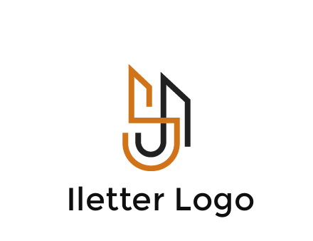 blocky letter S, J and A construction logo