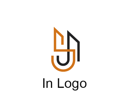 blocky letter S, J and A construction logo