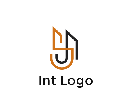 blocky letter S, J and A construction logo