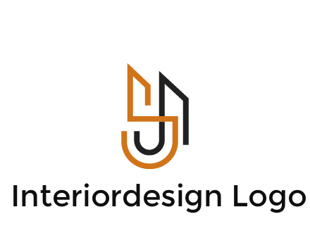 blocky letter S, J and A construction logo