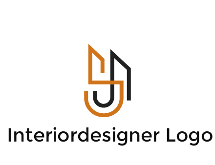 blocky letter S, J and A construction logo