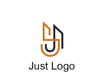 blocky letter S, J and A construction logo
