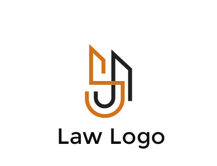 blocky letter S, J and A construction logo