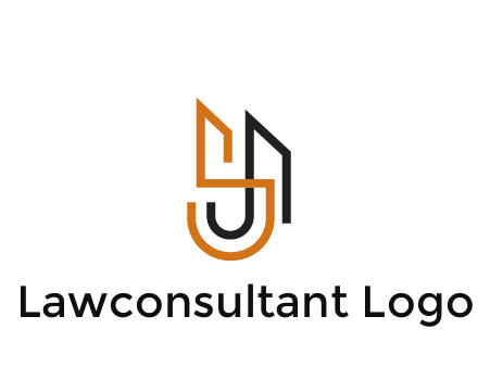 blocky letter S, J and A construction logo