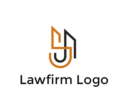 blocky letter S, J and A construction logo