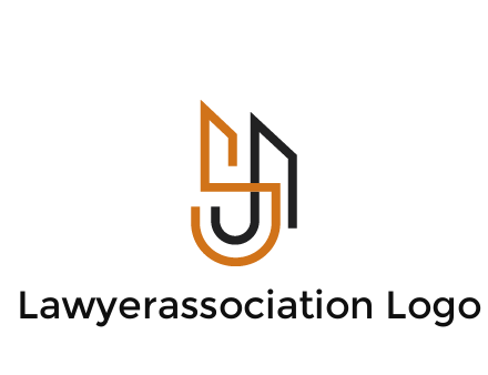 blocky letter S, J and A construction logo