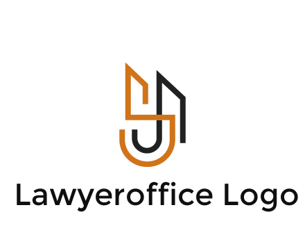 blocky letter S, J and A construction logo