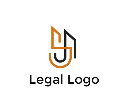 blocky letter S, J and A construction logo