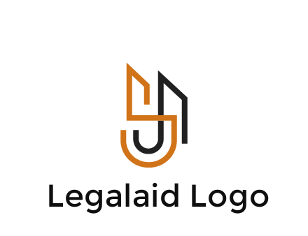blocky letter S, J and A construction logo