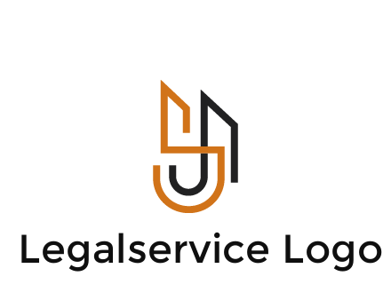 blocky letter S, J and A construction logo