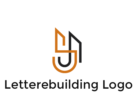 blocky letter S, J and A construction logo
