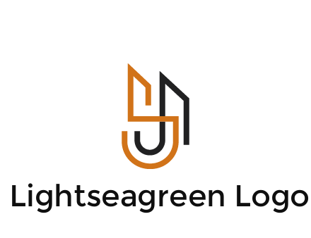 blocky letter S, J and A construction logo