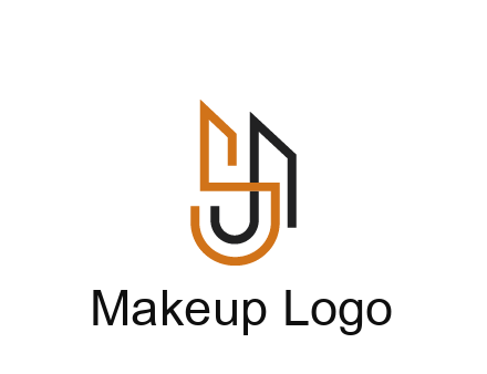 blocky letter S, J and A construction logo