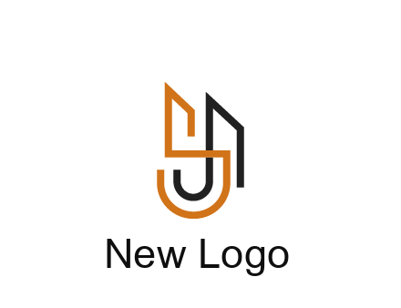 blocky letter S, J and A construction logo