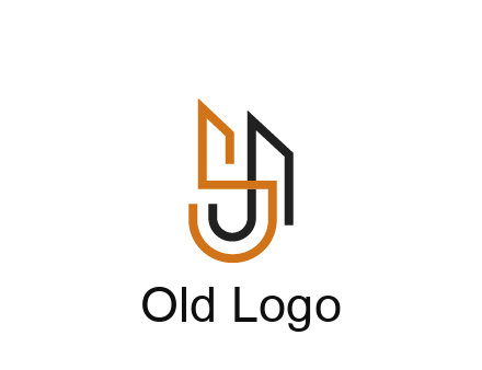blocky letter S, J and A construction logo