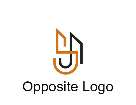 blocky letter S, J and A construction logo