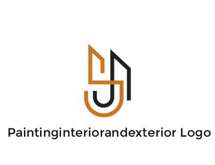 blocky letter S, J and A construction logo