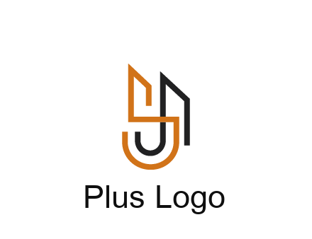 blocky letter S, J and A construction logo