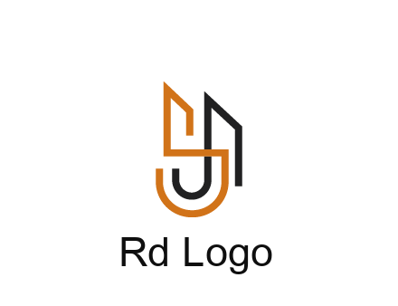 blocky letter S, J and A construction logo