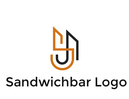 blocky letter S, J and A construction logo