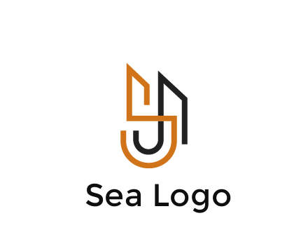 blocky letter S, J and A construction logo