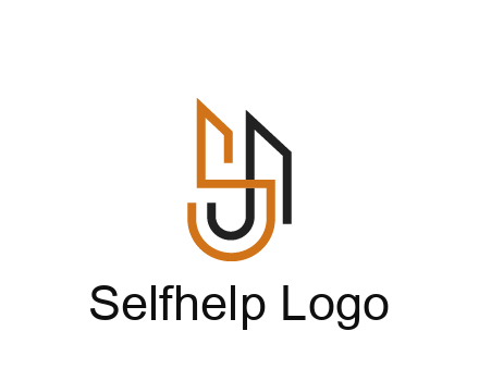 blocky letter S, J and A construction logo