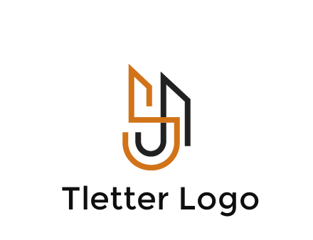 blocky letter S, J and A construction logo