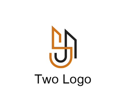 blocky letter S, J and A construction logo