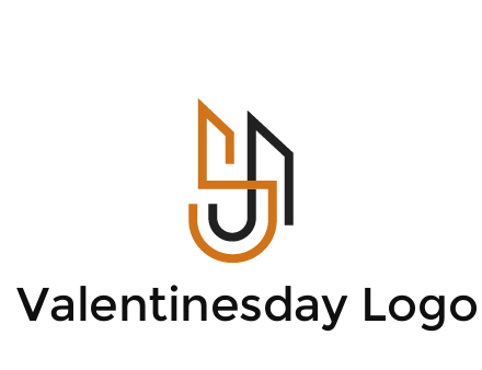 blocky letter S, J and A construction logo