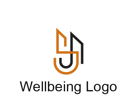 blocky letter S, J and A construction logo