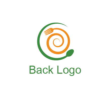 utensils spiraling restaurant logo 
