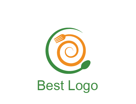utensils spiraling restaurant logo 
