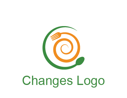 utensils spiraling restaurant logo 