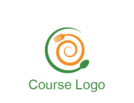 utensils spiraling restaurant logo 